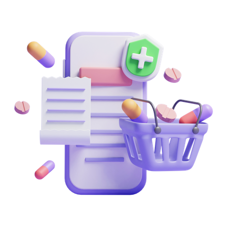 Online Pharmacy  3D Icon