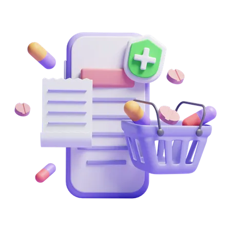 Online Pharmacy  3D Icon