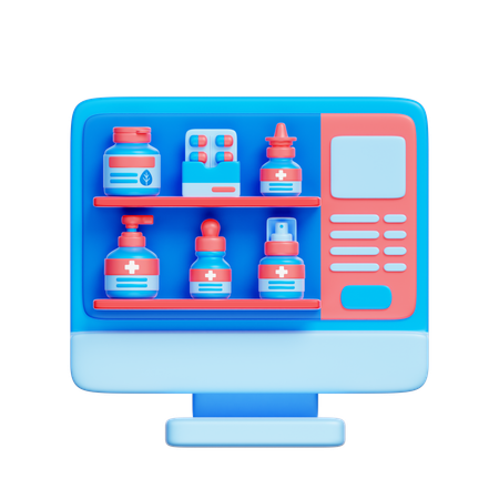Online Pharmacy  3D Icon