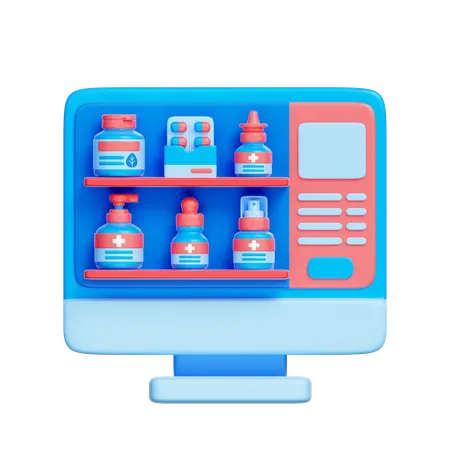 Online Pharmacy  3D Icon