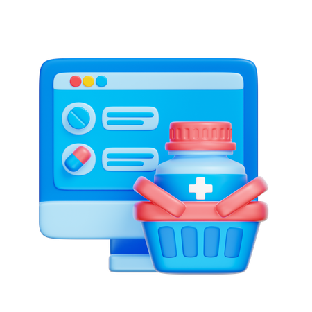 Online Pharmacy  3D Icon