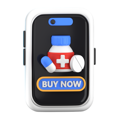 Online Pharmacy  3D Icon