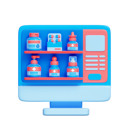 Online Pharmacy  3D Icon