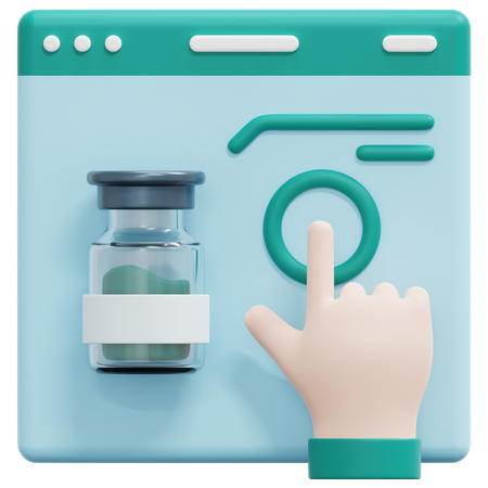 Online Pharmacy  3D Icon