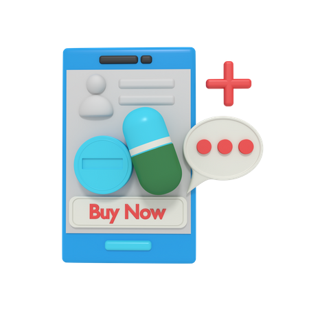 Online Pharmacy  3D Icon