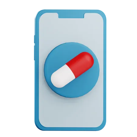 3 D Online Pharmacy Illustration With Transparetnt Background 3D Icon