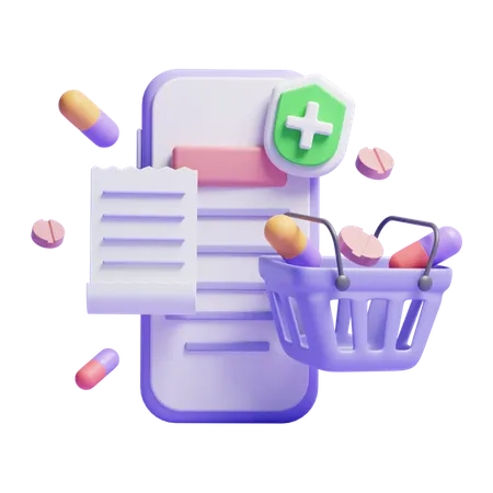 Online Patient Medicine Store Concept Icon 3D Icon