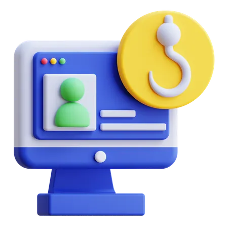 Online-Phishing  3D Icon