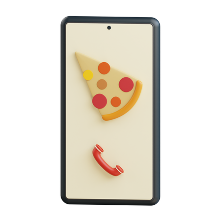 Online Pizza Order  3D Icon