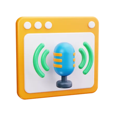 Online-Podcast  3D Icon
