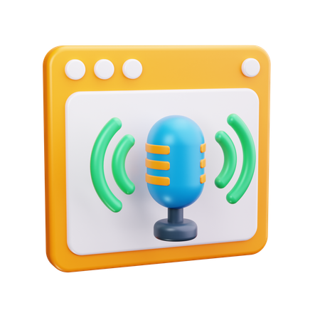Online Podcast  3D Icon