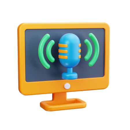 Online Podcast  3D Icon