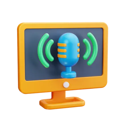 Online Podcast  3D Icon