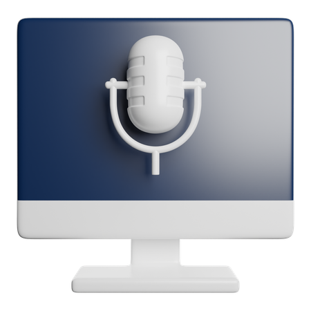Online Podcast  3D Icon