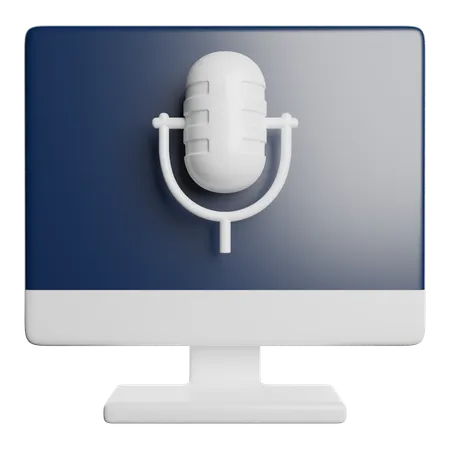 Online Podcast  3D Icon