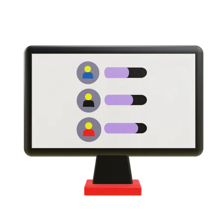 Online Polling  3D Icon