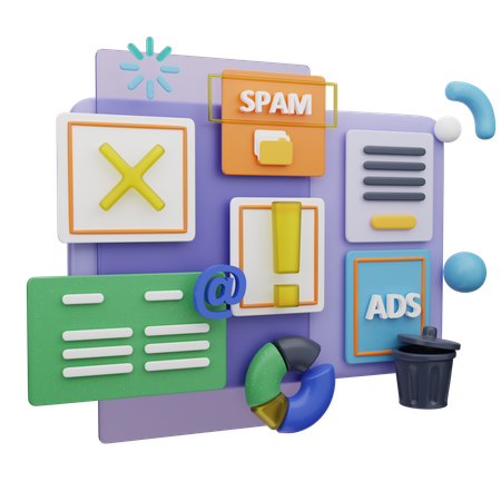 Online Pop Up Ads  3D Icon