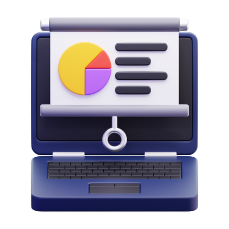 Online-Präsentation  3D Icon