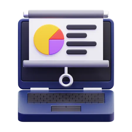 Online-Präsentation  3D Icon