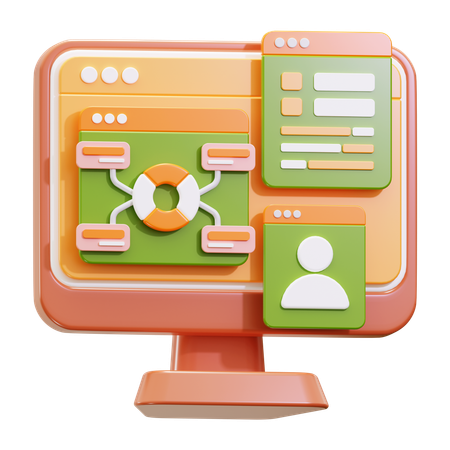 Online Presentation  3D Icon