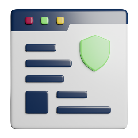 オンラインプライバシー  3D Icon