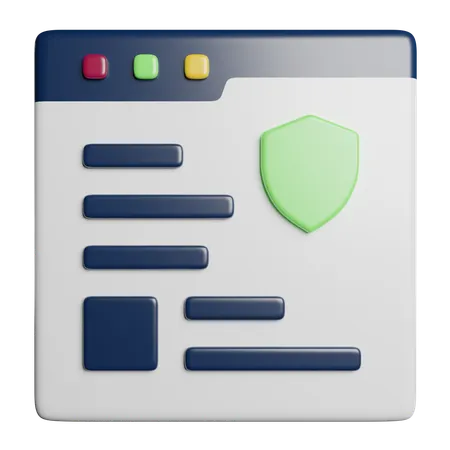 オンラインプライバシー  3D Icon