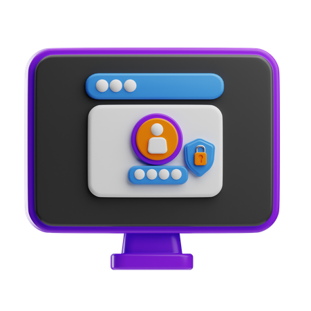 Online Privacy Internet Security  3D Icon