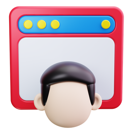 Online Profile  3D Icon
