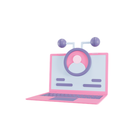 Online Profile  3D Icon