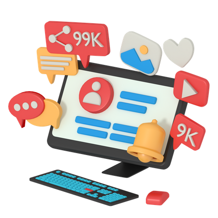 Online Profile  3D Icon
