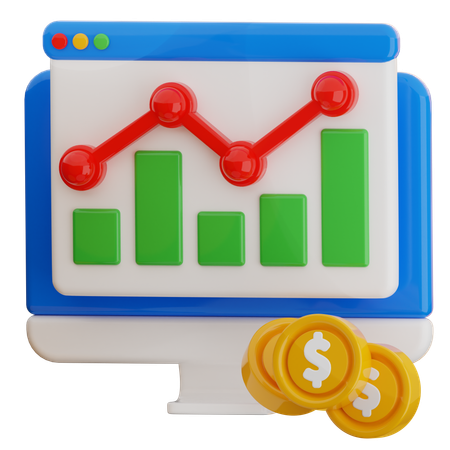 Online Profit  3D Icon