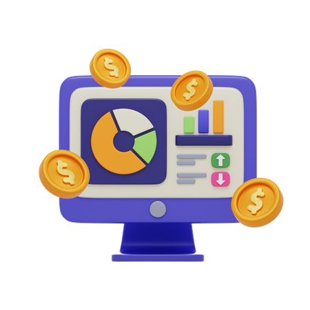 Online Profit  3D Icon