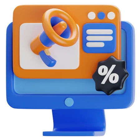 Online Promotion  3D Icon