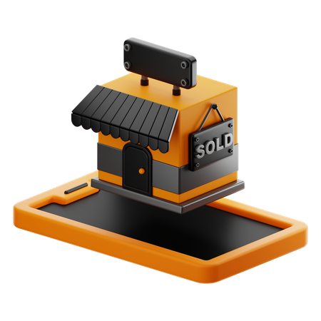 Online Property Purchasing  3D Icon