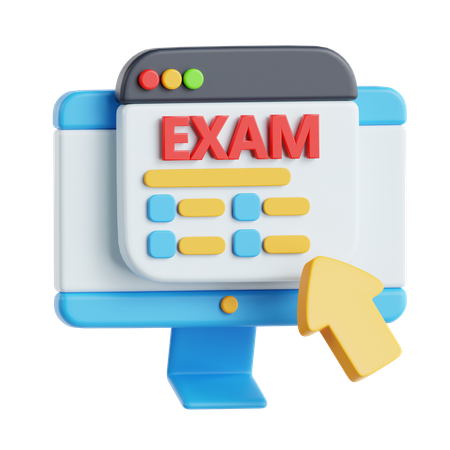 Online-Prüfung  3D Icon