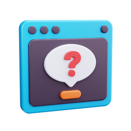 Online Question  3D Icon