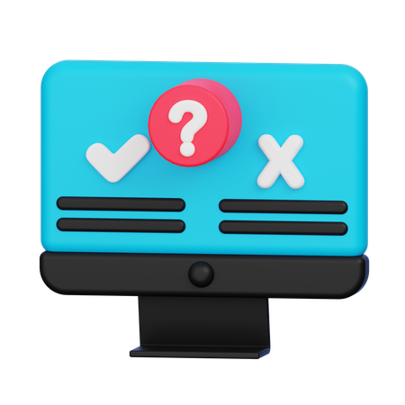 Online Question  3D Icon