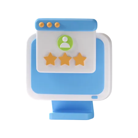 Online Rating  3D Icon