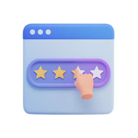 Online Rating  3D Icon