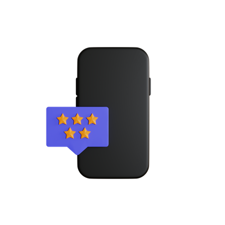 Online Rating Five Stars  3D Icon