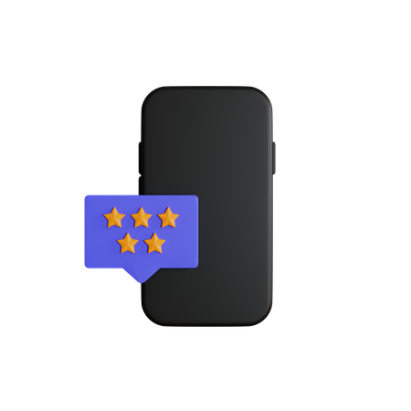 Online Rating Five Stars 3D Icon
