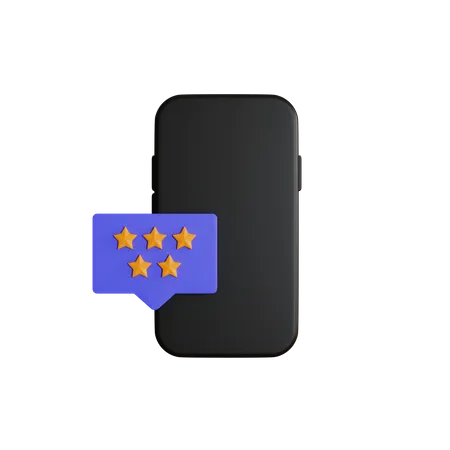 Online Rating Five Stars 3D Icon