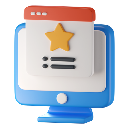 Online Rating Star 3D Icon
