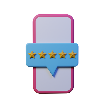 Online Rating Stars  3D Icon