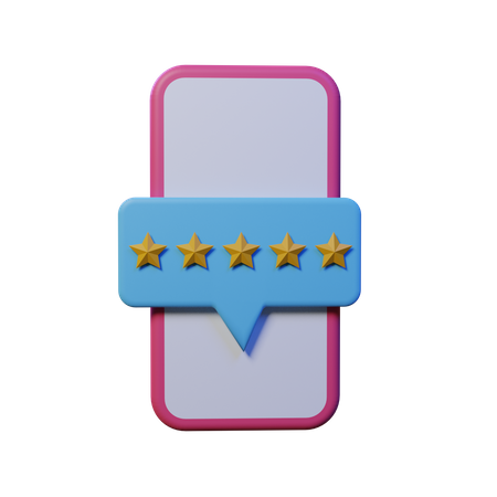 Online Rating Stars  3D Illustration