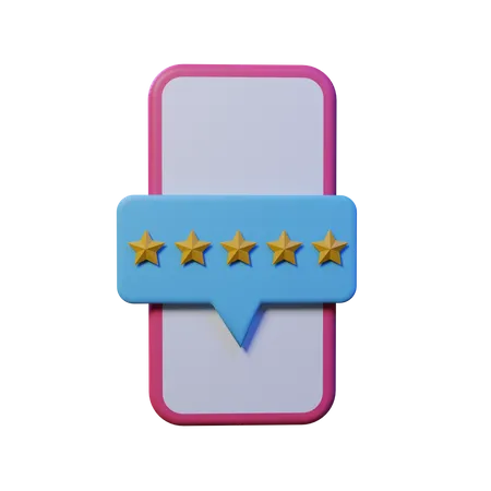 Online Rating Stars  3D Illustration