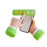 online rating stars 3d illustration