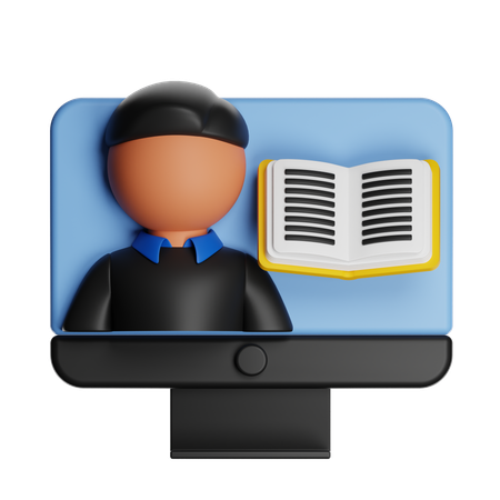 Online Reading  3D Icon