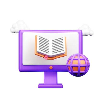 Online Reading  3D Icon