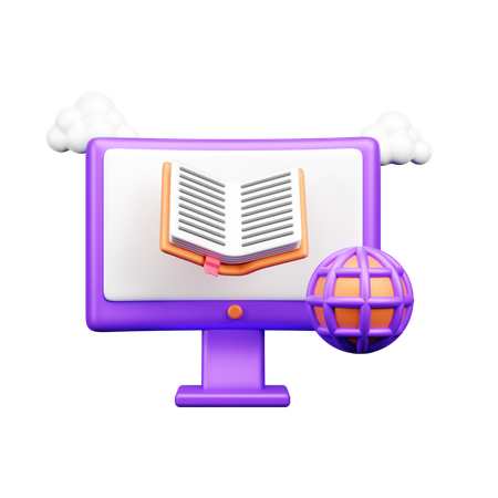 Online Reading  3D Icon